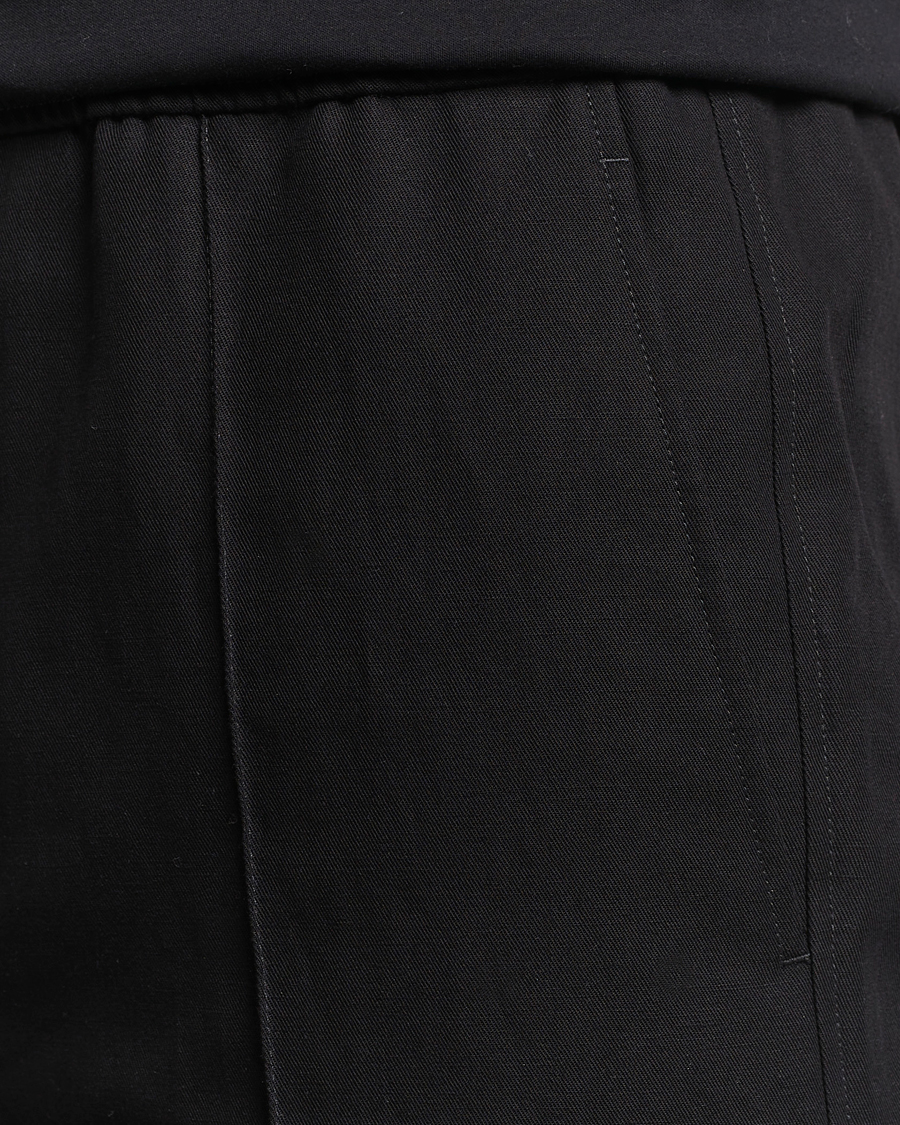 Men | Trousers | Lanvin | Cotton/Linen Drawstring Trousers Black
