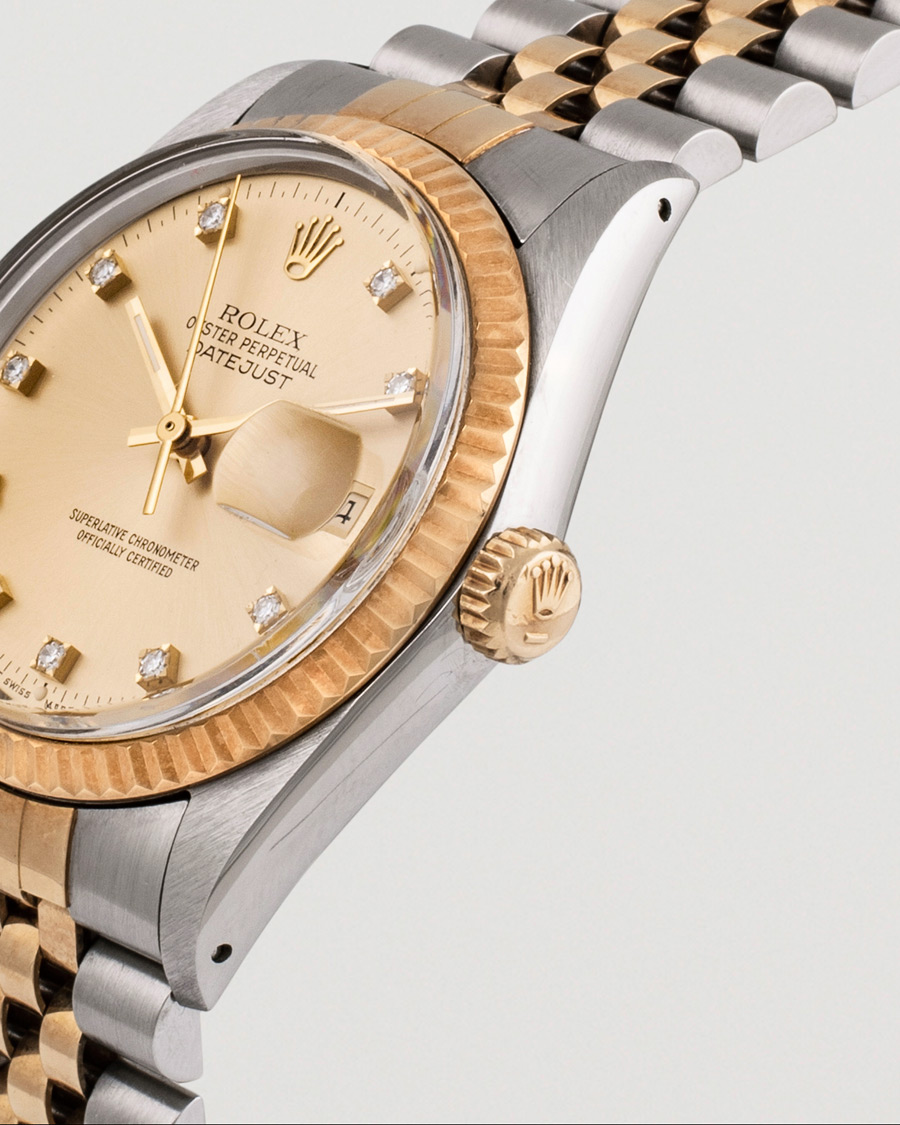 Men | Rolex Pre-Owned Datejust 16013 Diamond Dial Silver | Rolex Pre-Owned | Datejust 16013 Diamond Dial Silver