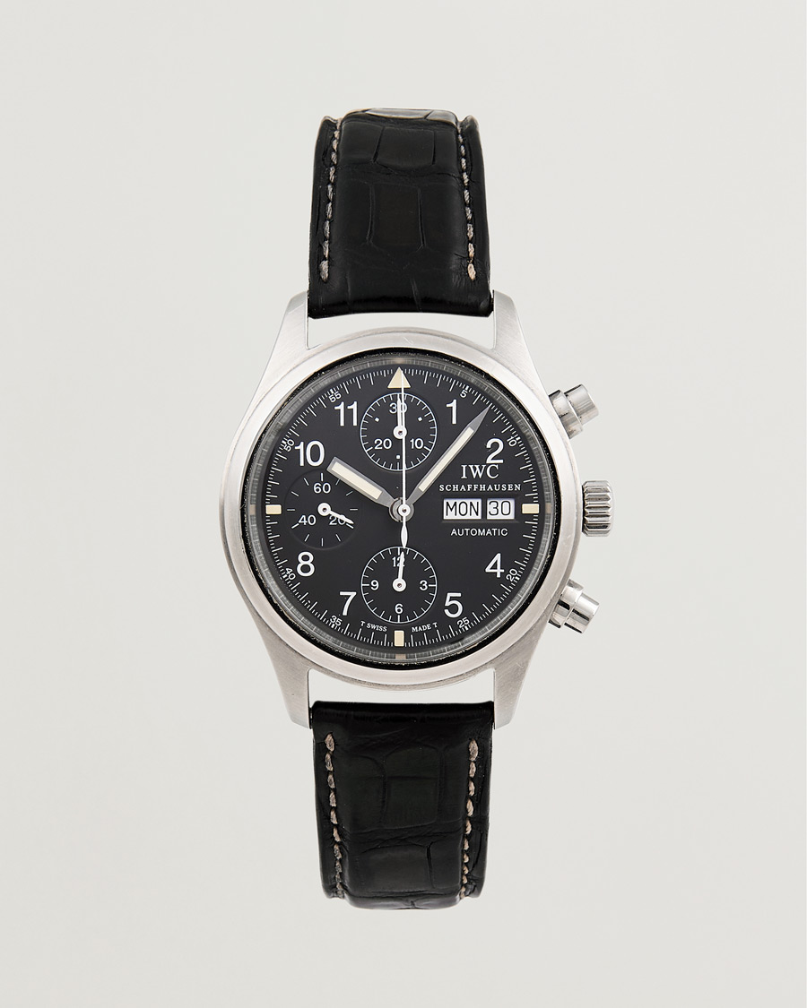 Men | IWC Pre-Owned Pilot Chronograph IW3706 Silver | IWC Pre-Owned | Pilot Chronograph IW3706 Silver