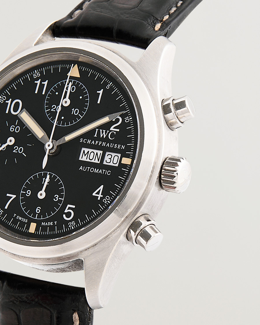 Men | IWC Pre-Owned Pilot Chronograph IW3706 Silver | IWC Pre-Owned | Pilot Chronograph IW3706 Silver