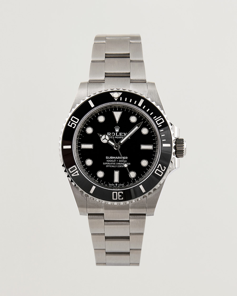 Men | Rolex Pre-Owned Submariner 124060 Oyster Perpetual Steel Black Silver | Rolex Pre-Owned | Submariner 124060 Oyster Perpetual Steel Black Silver