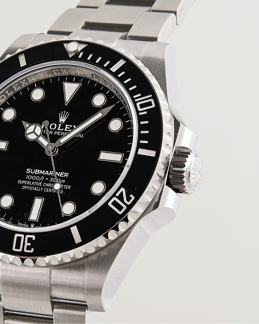 Men | Rolex Pre-Owned Submariner 124060 Oyster Perpetual Steel Black Silver | Rolex Pre-Owned | Submariner 124060 Oyster Perpetual Steel Black Silver