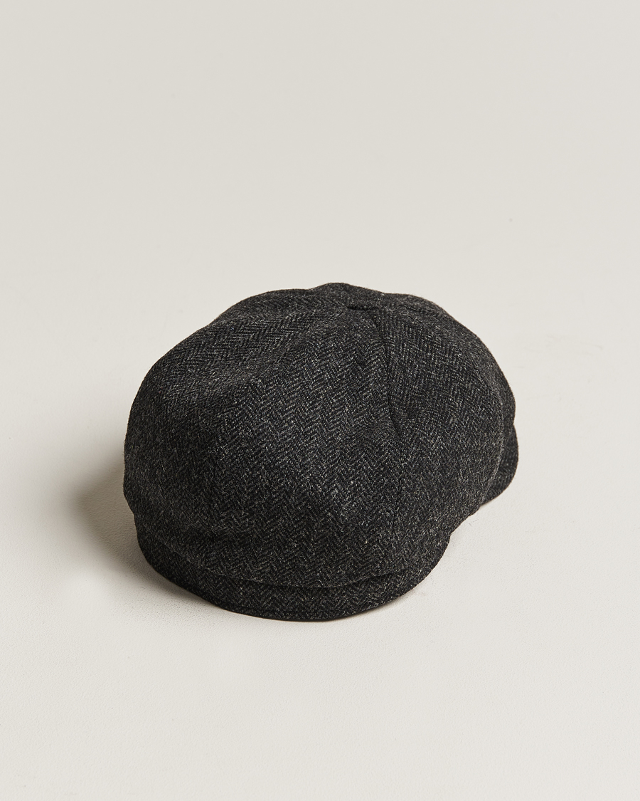 Men | Hats & Caps | Wigéns | Newsboy Classic Shetland Wool Dark Grey
