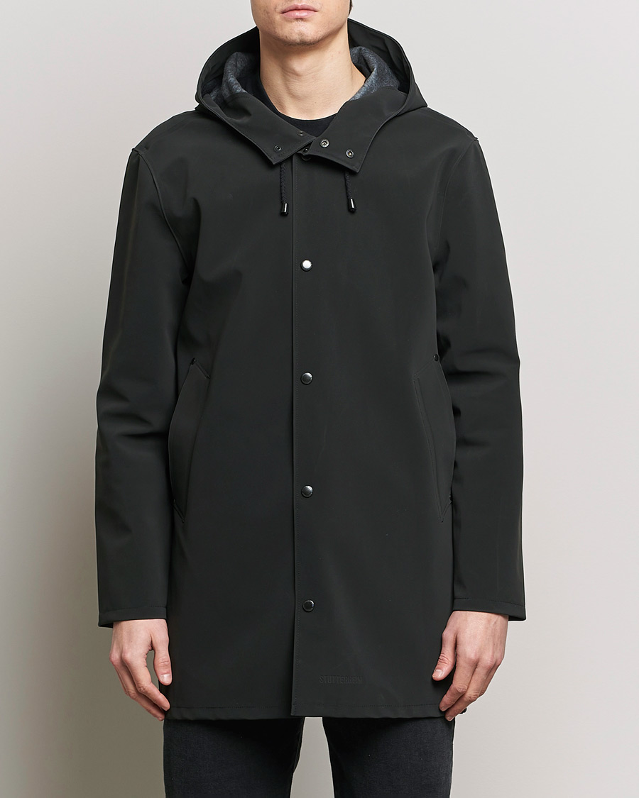 Men | Face the Rain in Style | Stutterheim | Stockholm Raincoat Suede Black