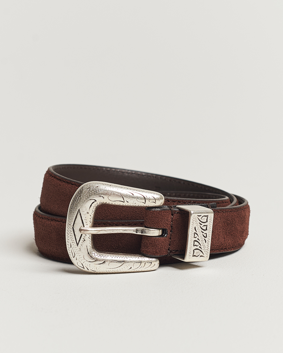 dark brown suede belt