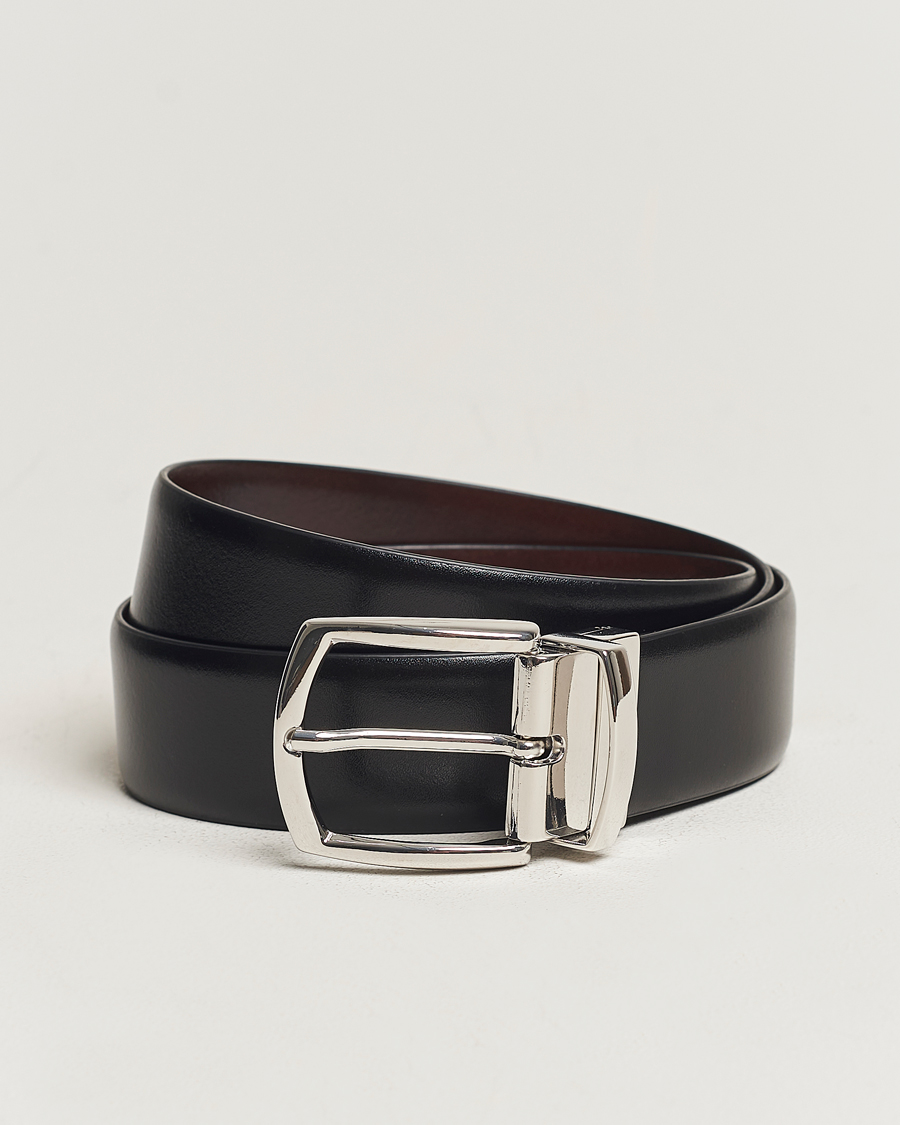 Men | Anderson's Reversible Leather Belt 3,5 cm Black/Brown | Anderson's | Reversible Leather Belt 3,5 cm Black/Brown