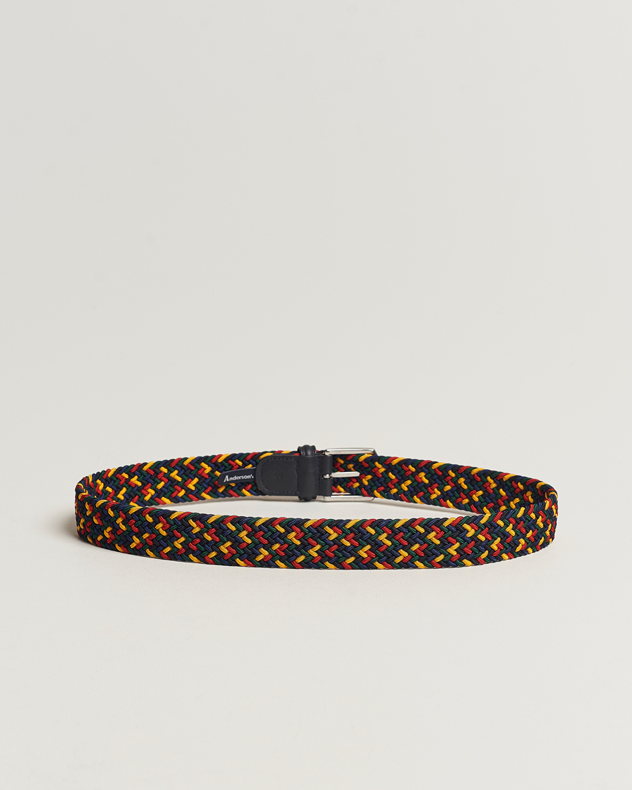 Homme |  | Anderson\'s | Stretch Woven 3,5 cm Belt Ivy Multi