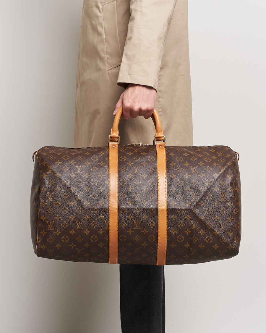 Men | Louis Vuitton Pre-Owned Keepall 55 Bag Monogram | Louis Vuitton Pre-Owned | Keepall 55 Bag Monogram