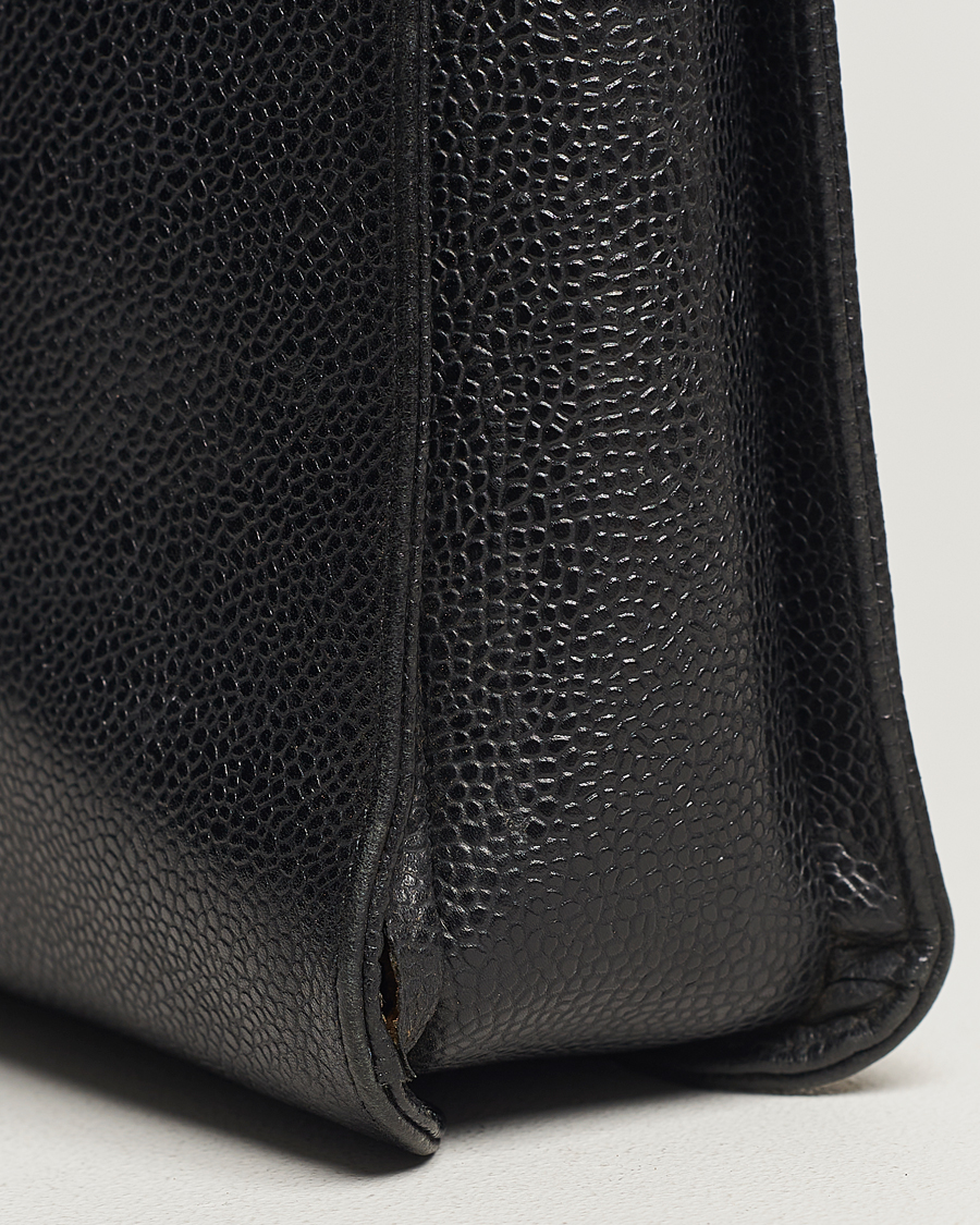 Men | Chanel Pre-Owned Portfolio Briefcase Leather Black | Chanel Pre-Owned | Portfolio Briefcase Leather Black