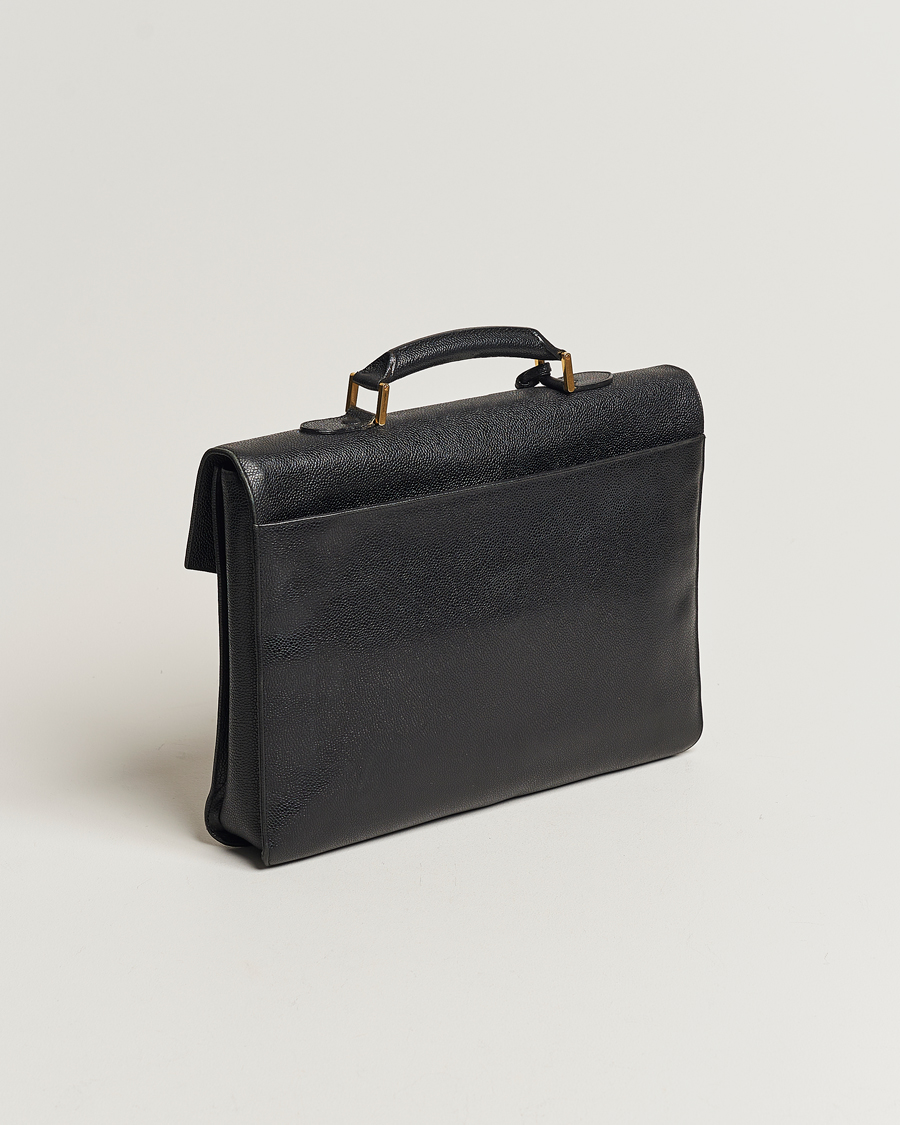 Men | Chanel Pre-Owned Portfolio Briefcase Leather Black | Chanel Pre-Owned | Portfolio Briefcase Leather Black