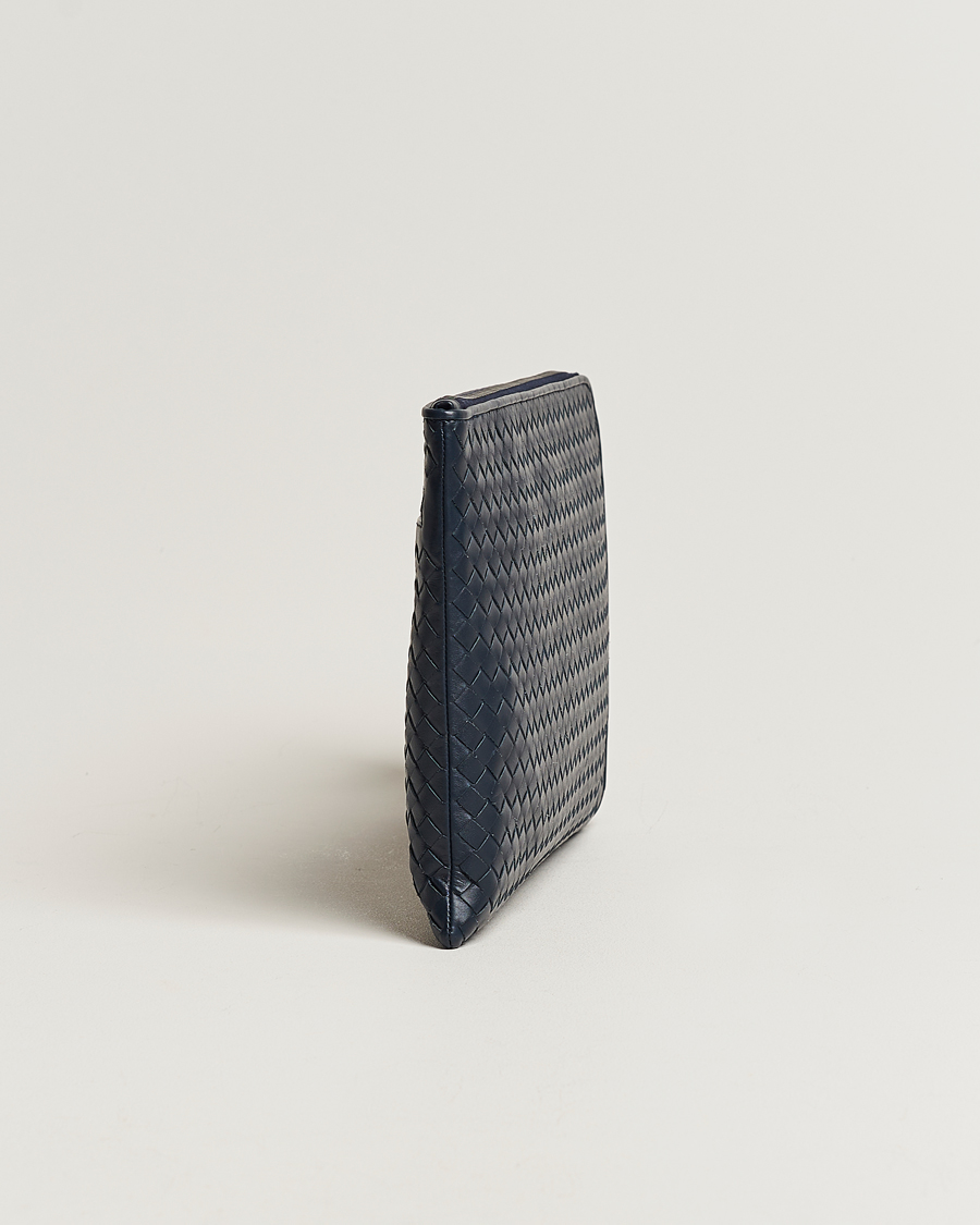 Bottega Veneta Pre-Owned Intrecciato Document Case Blue at