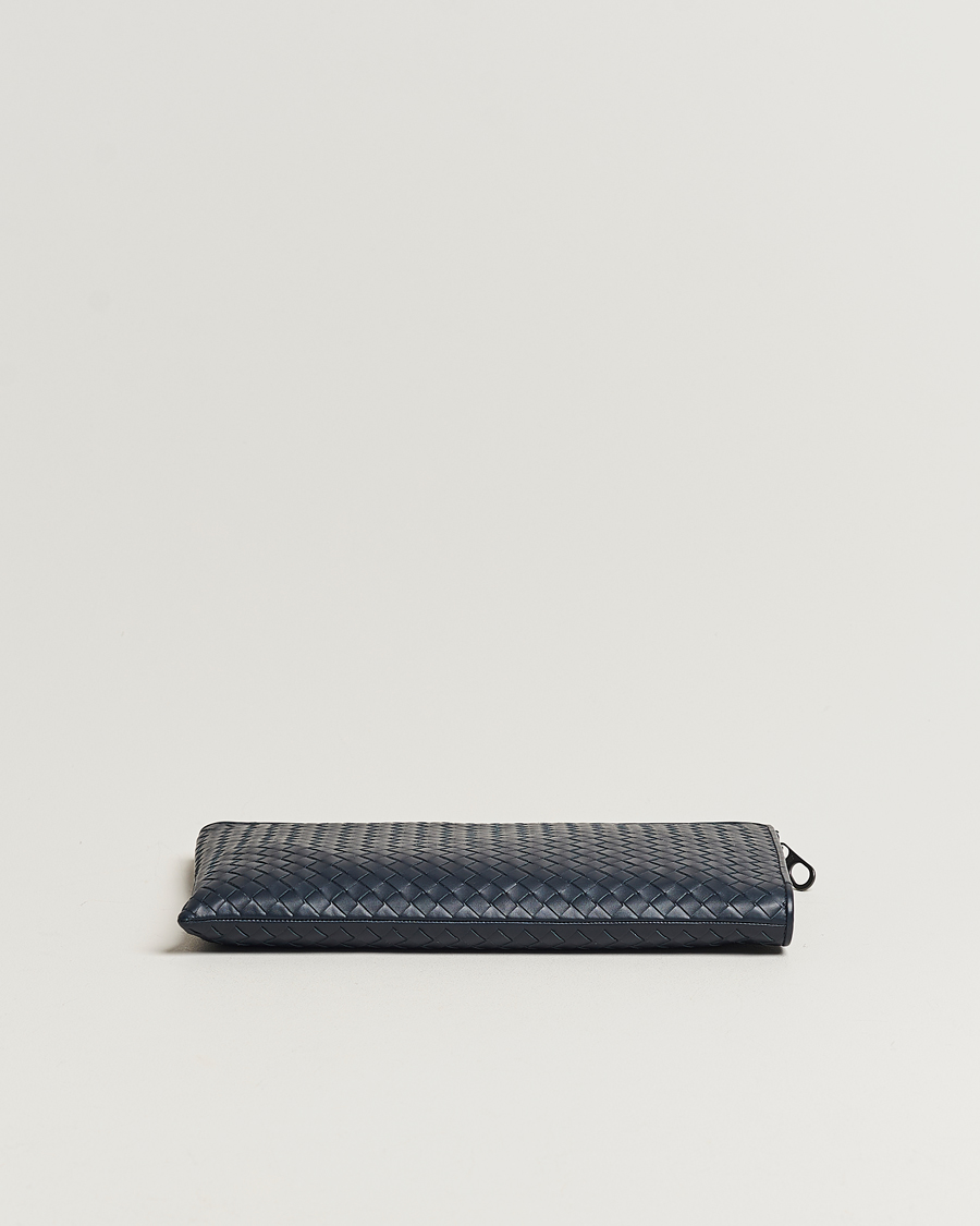 Bottega Veneta Pre-Owned Intrecciato Document Case Blue at