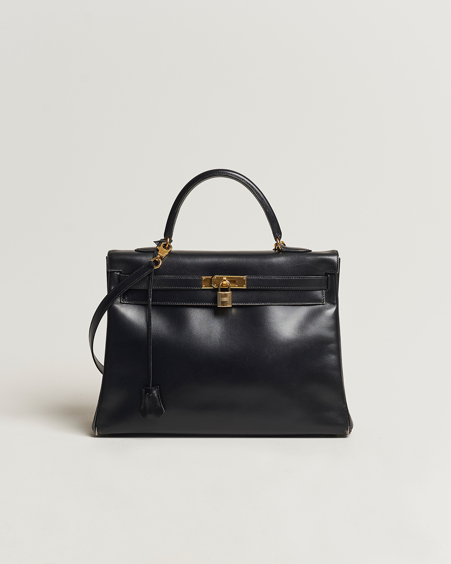 Men | Hermès Pre-Owned Kelly 35 Handbag Black | Hermès Pre-Owned | Kelly 35 Handbag Black