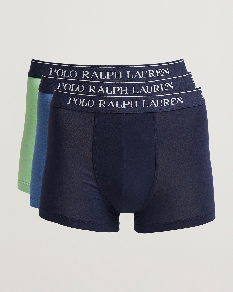 Men | Underwear & Socks | Polo Ralph Lauren | 3-Pack Trunk Green/Blue/Navy