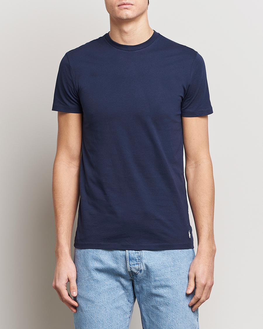 Men | T-Shirts | Polo Ralph Lauren | 3-Pack Crew Neck T-Shirt Green/Blue/Navy