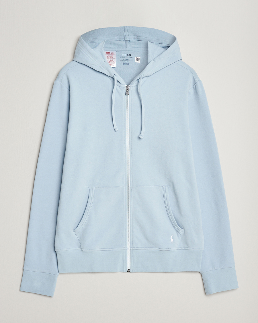 Men | Sweaters & Knitwear | Polo Ralph Lauren | Cotton Jersey Long Sleeve Hoodie Alpine Blue