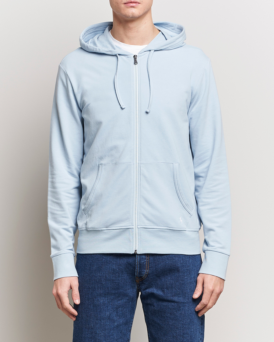 Men | Sweaters & Knitwear | Polo Ralph Lauren | Cotton Jersey Long Sleeve Hoodie Alpine Blue
