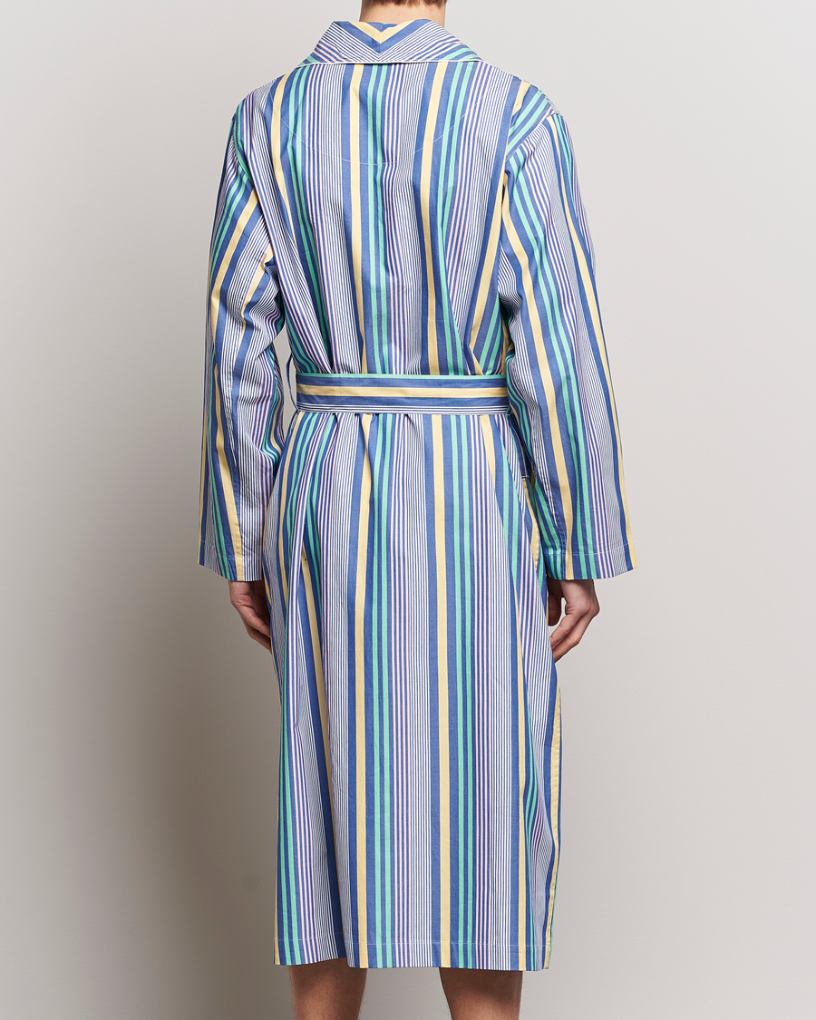 Men | Pyjamas & Robes | Polo Ralph Lauren | Oxford Striped Robe Blue/White