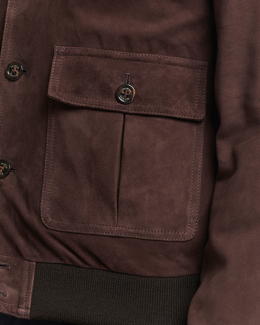 Men | Coats & Jackets | Valstar | Valstarino Suede Jacket Dark Brown