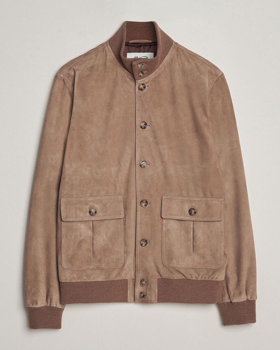 Men | Coats & Jackets | Valstar | Valstarino Suede Jacket Greige
