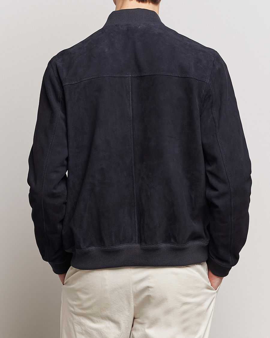 Men | Coats & Jackets | Valstar | Zip Suede Jacket Navy