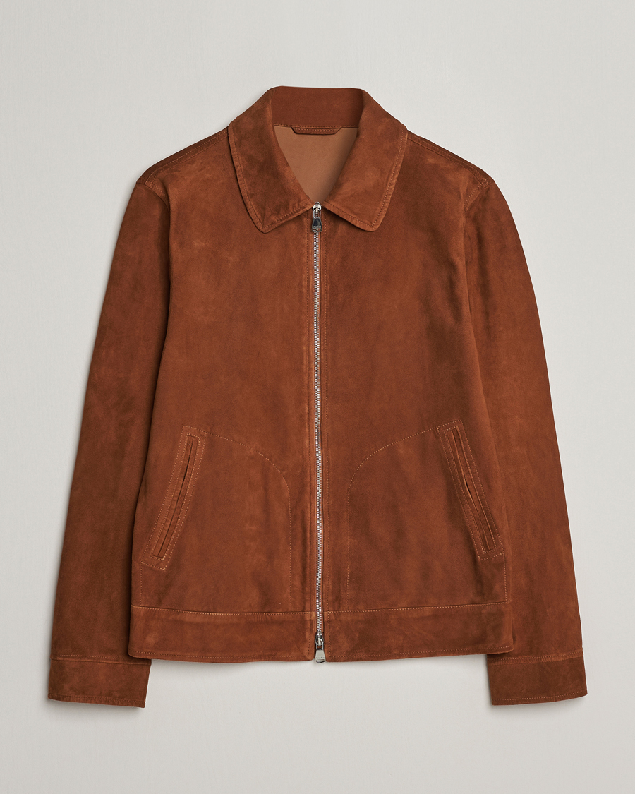 Men | Coats & Jackets | Valstar | Suede Zip Bomber Jacket Sandal