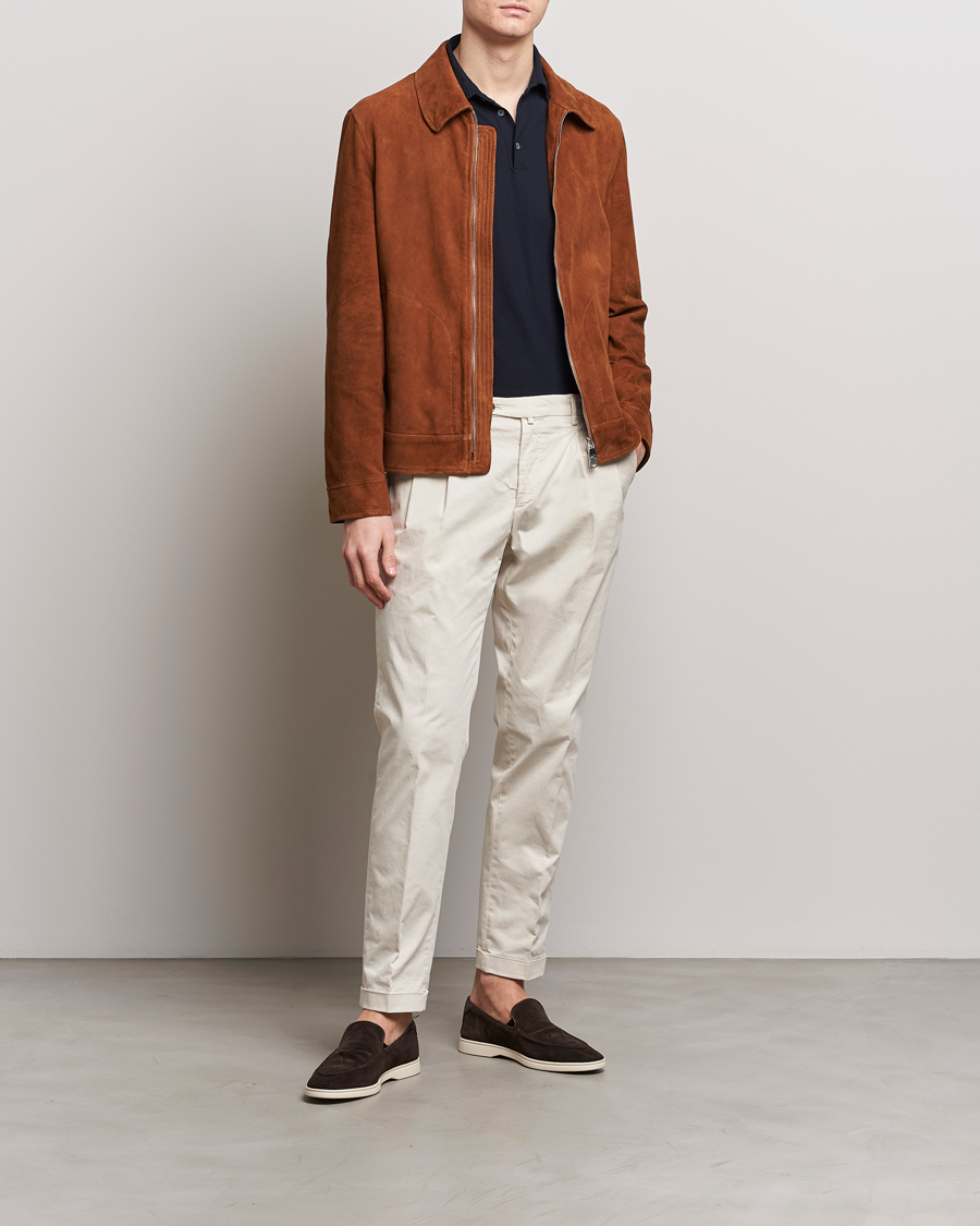Men | Coats & Jackets | Valstar | Suede Zip Bomber Jacket Sandal