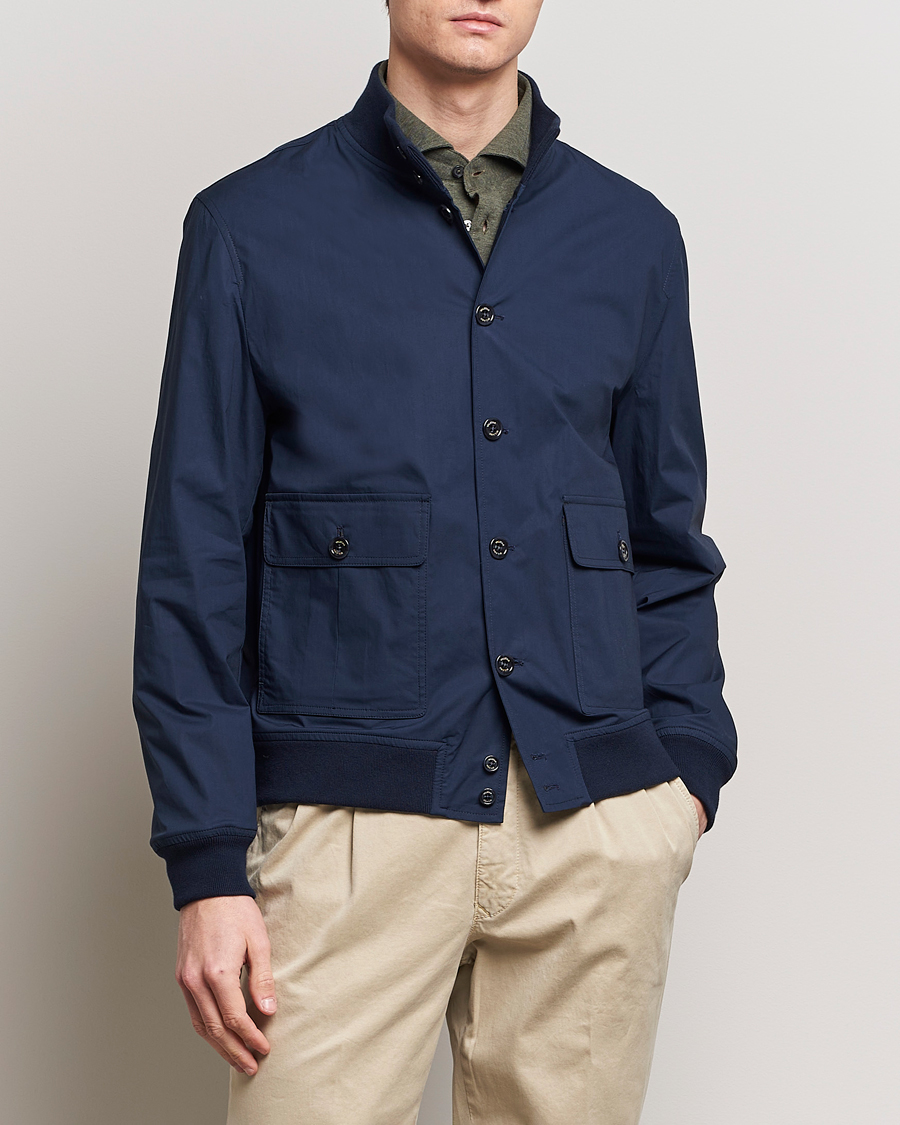 Men | Coats & Jackets | Valstar | Lightweight Cotton Valstarino Navy