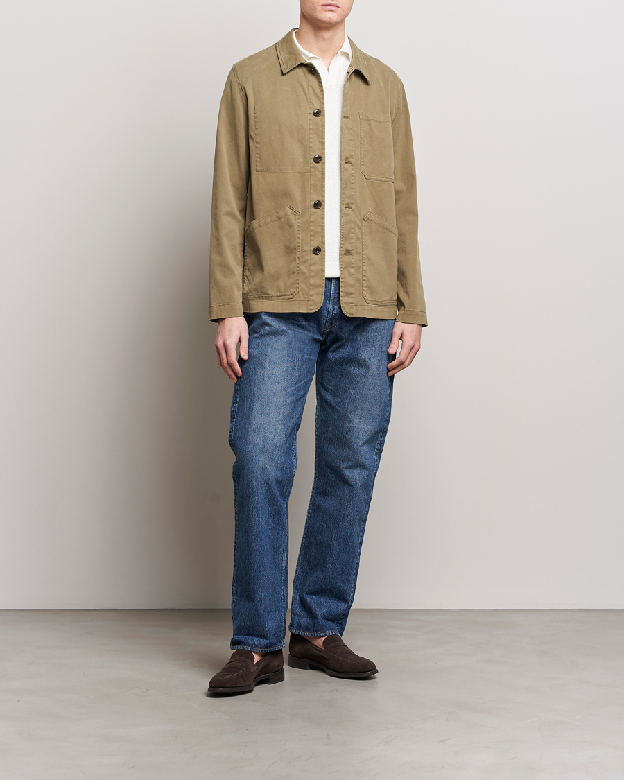 Men | Coats & Jackets | Altea | Soft Cotton Shirt Jacket Olive