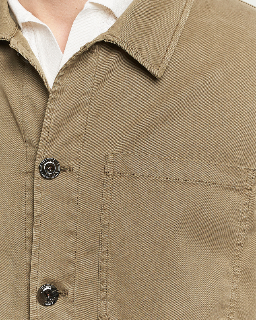 Men | Coats & Jackets | Altea | Soft Cotton Shirt Jacket Olive