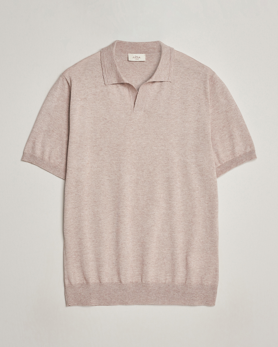 Men | Polo Shirts | Altea | Cotton/Cashmere Polo Shirt Beige