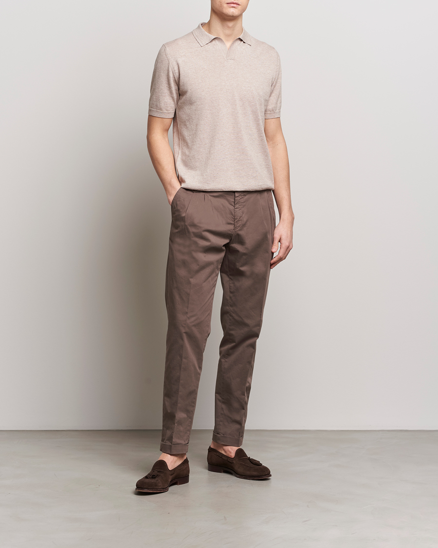 Men | Polo Shirts | Altea | Cotton/Cashmere Polo Shirt Beige