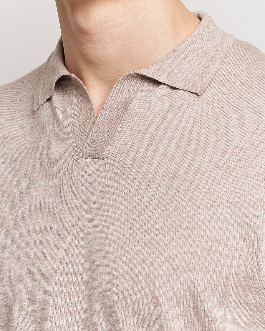Men | Polo Shirts | Altea | Cotton/Cashmere Polo Shirt Beige