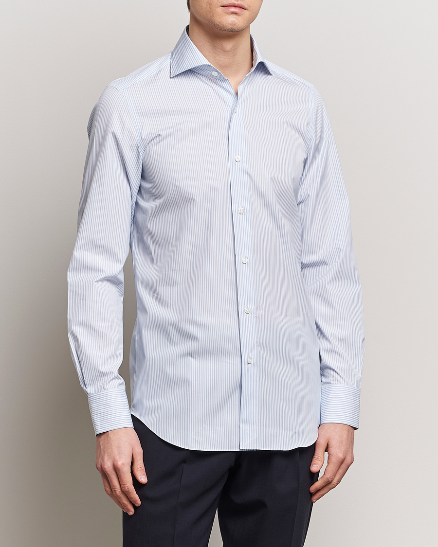 Men | Departments | Finamore Napoli | Milano Slim Giza 170 Dress Shirt Light Blue 