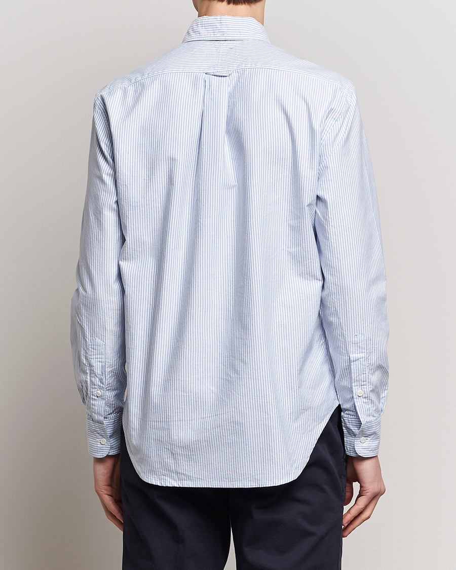 Men | Shirts | Gitman Vintage | Button Down Oxford Shirt Blue Stripe