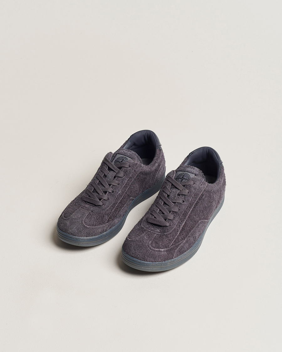 Men | Stone Island S0101  Suede Sneakers Blue Grey | Stone Island | S0101  Suede Sneakers Blue Grey