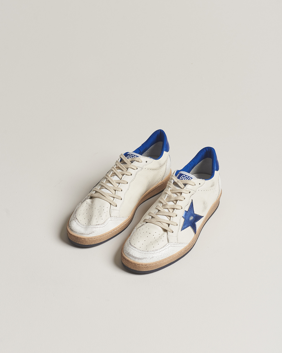 Men | White Sneakers | Golden Goose | Deluxe Brand Ball Star Sneakers White/Blue
