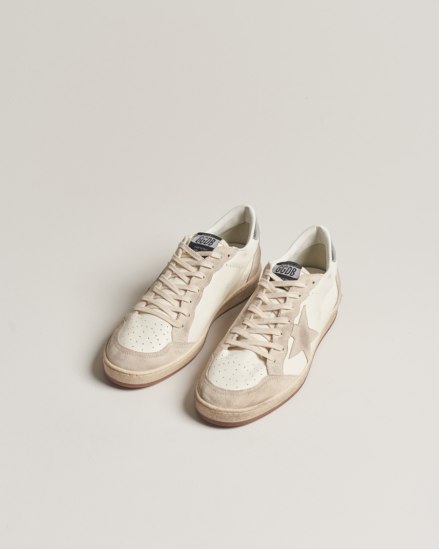 Men | Suede shoes | Golden Goose | Deluxe Brand Ball Star Sneakers White/Beige