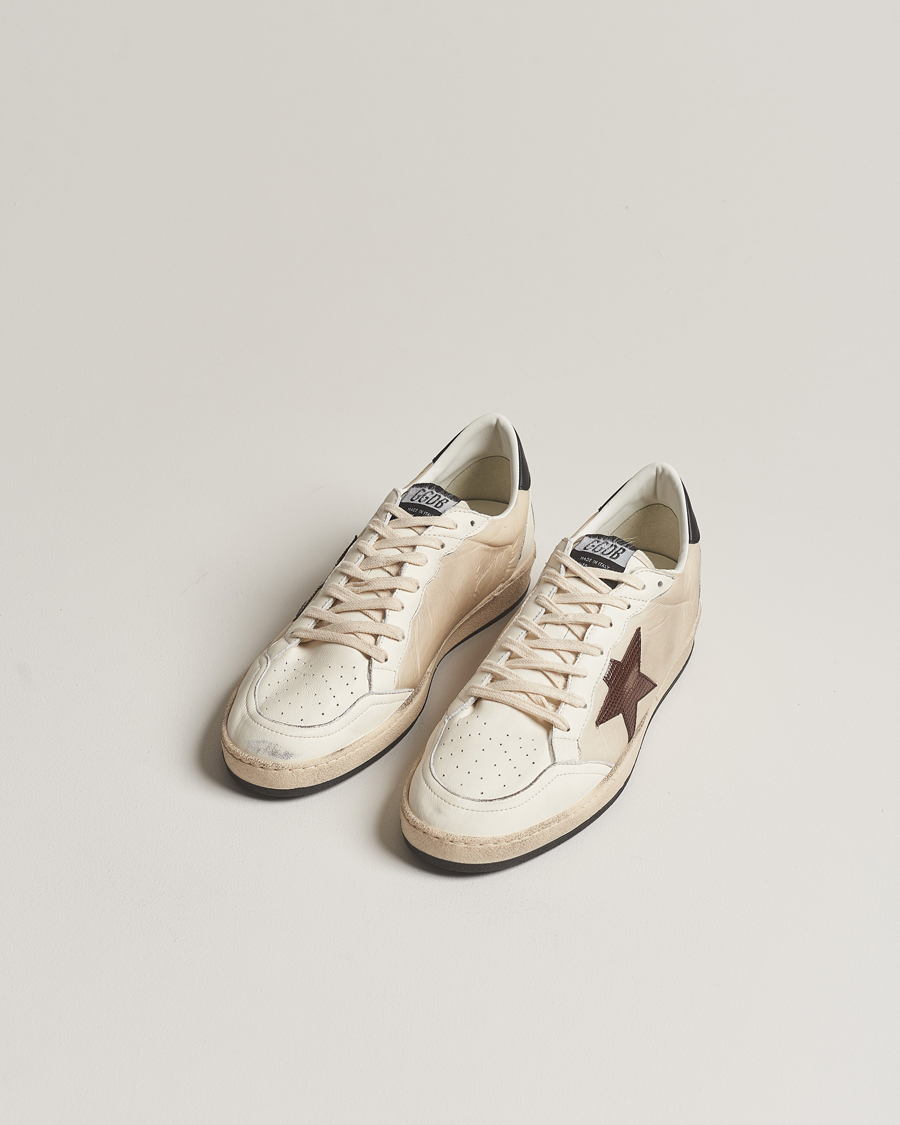 Mies |  | Golden Goose | Deluxe Brand Ball Star Sneakers Beige/Burgundy