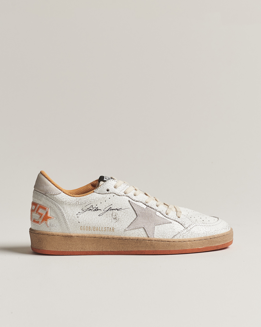 Men | Golden Goose Deluxe Brand Ball Star Sneakers White/Orange | Golden Goose | Deluxe Brand Ball Star Sneakers White/Orange