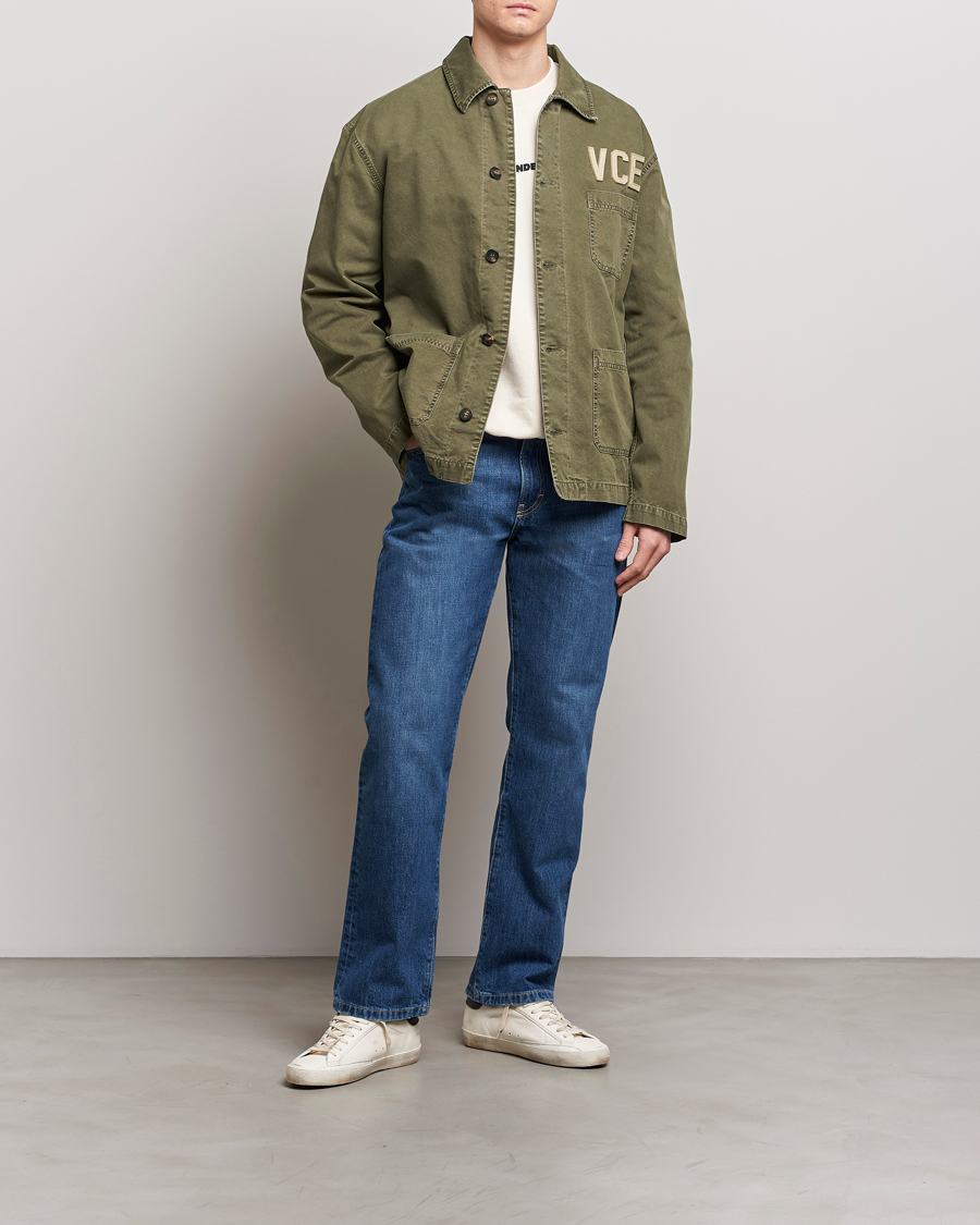 Men | Coats & Jackets | Golden Goose | Deluxe Brand Garment Dyed Work Shirt Military Green