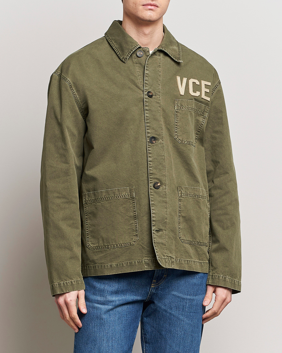 Men | Coats & Jackets | Golden Goose | Deluxe Brand Garment Dyed Work Shirt Military Green