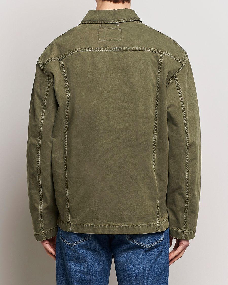 Men | Coats & Jackets | Golden Goose | Deluxe Brand Garment Dyed Work Shirt Military Green