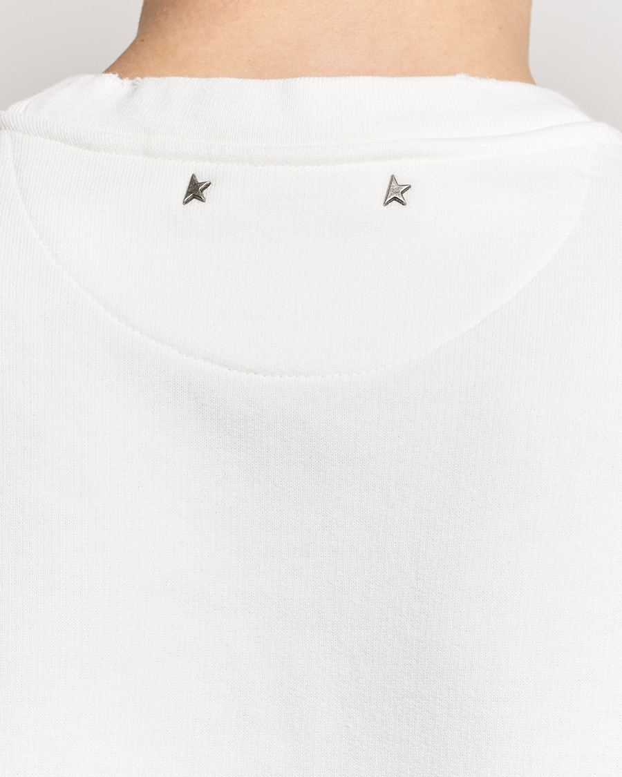 Men | Sweaters & Knitwear | Golden Goose | Deluxe Brand Distressed Jersey Sweatshirt Vintage White