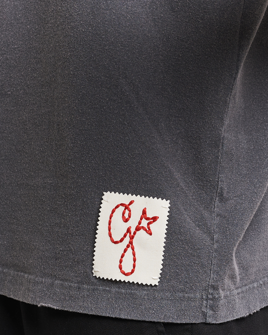 Men | T-Shirts | Golden Goose | Deluxe Brand Distressed Cotton Logo T-Shirt Anthracite