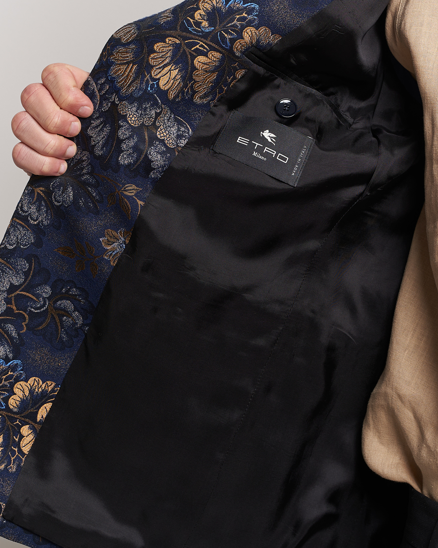 Men | Blazers | Etro | Floral Jacquard Evening Jacket Navy