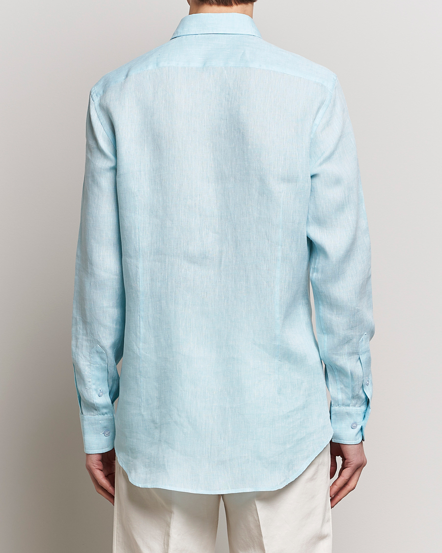 Men | Shirts | Etro | Slim Fit Linen Shirt Light Blue