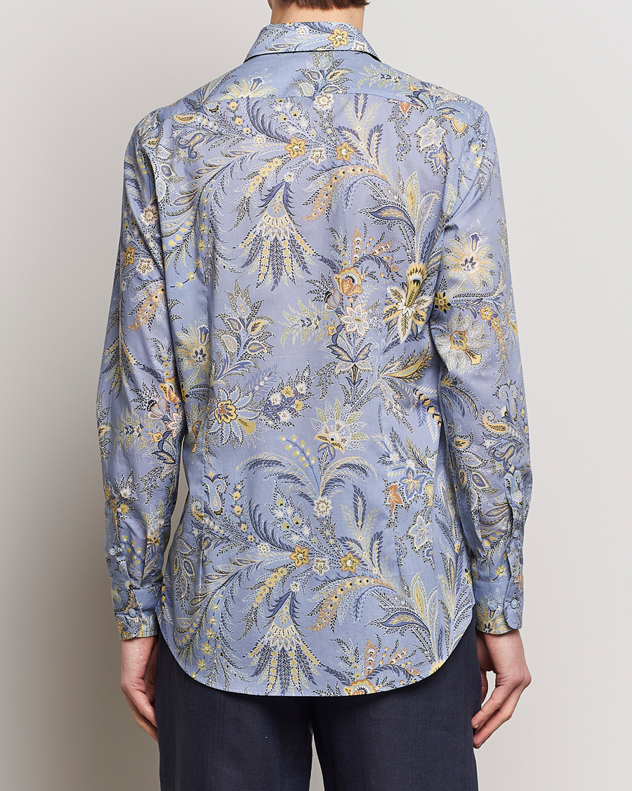 Men | Shirts | Etro | Slim Fit Floral Print Shirt Azzurro