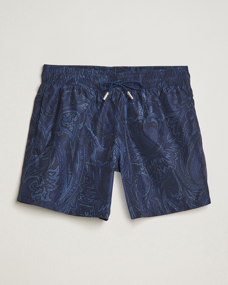 Men | Swimwear | Etro | Tonal Paisley Swim Shorts Blue