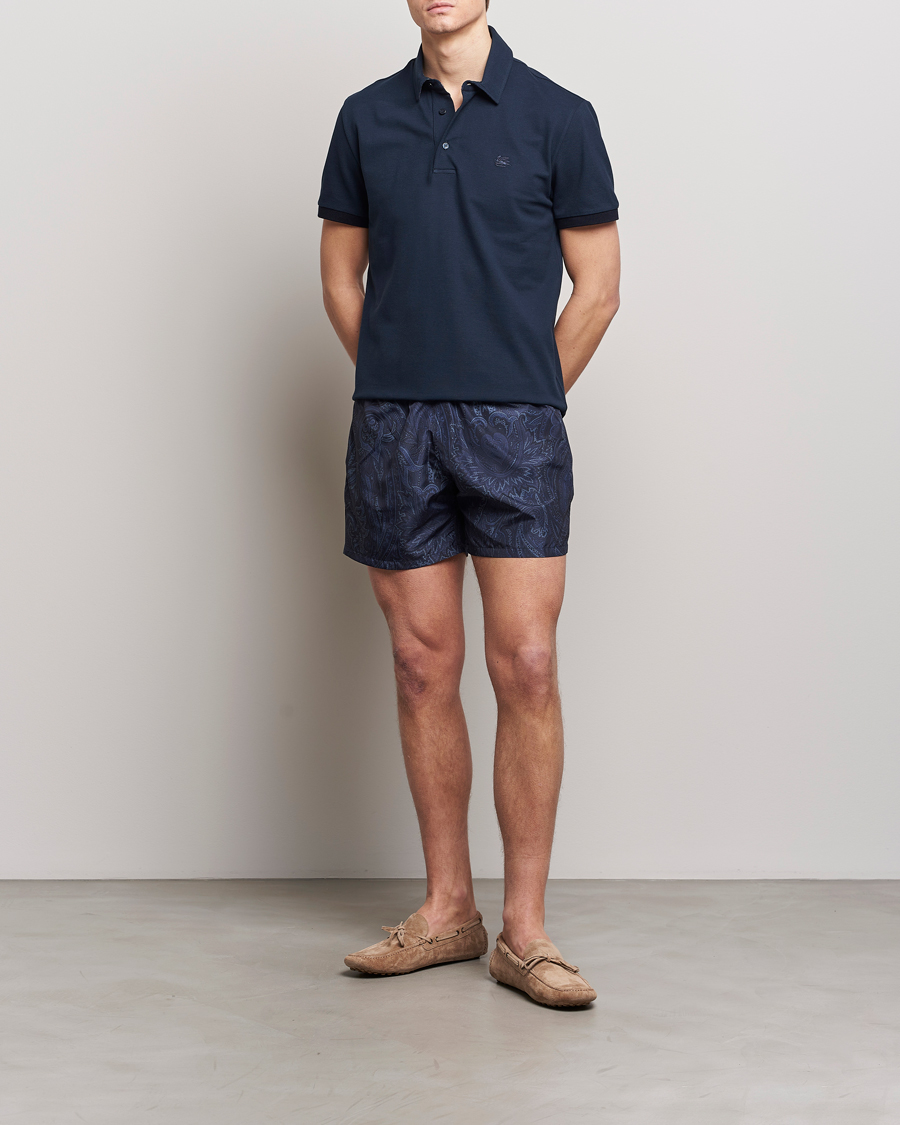 Men | Swimwear | Etro | Tonal Paisley Swim Shorts Blue